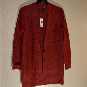 GAP Women's Deep Red Cardigan Sweater
